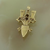 18K YG Ecclesiastical Slide Pendant Pictures keys of saint Peter Circa 1950