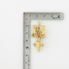 18K YG Ecclesiastical Slide Pendant Pictures keys of saint Peter Circa 1950