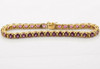 14K Yellow Gold 7ct + Pink Tourmaline Bracelet Circa 1980