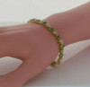 14K Yellow Gold 5 ct tw Emerald and Diamond Bracelet 7 Inch Long