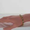 14K Yellow Gold 5 ct tw Emerald and Diamond Bracelet 7 Inch Long