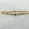 Superb 18K YG 4 ct + Ruby and Diamond Graduated Bracelet 7.25 inches Circa 1970