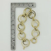 14K Yellow Gold Double Ring Bracelet, Italy Maker FG Circa 1980