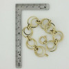 14K Yellow Gold Double Ring Bracelet, Italy Maker FG Circa 1980