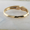 14K Yellow Gold 2ct Diamond Hinged Bangle Bracelet Circa 1970