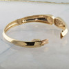 14K Yellow Gold 2ct Diamond Hinged Bangle Bracelet Circa 1970