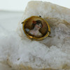 Antique Porcelain Portrait Brooch, Bohemian Lady with Flowers in Hair Circa 1900