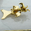 18K Yellow Gold Large Pre - Columbian Style Bird Pin Pendant Circa 1980