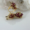 Matching Set of 14K YG 5 ct + tw. Ruby and Diamond Cocktail Ring and Earrings