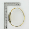 Antique Victorian 10K Yellow Gold Hinged Bangle Mourning Bracelet Circa 1860