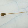 Gold Filled White Sapphire Hat Pin Fish Scale Pattern
