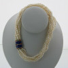 12 Strand Freshwater Rice Pearl Necklace 16 Inches Length 14K Yellow Gold Clasp