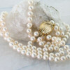 6.5 - 6.8mm Pearl Strand 18 Inches Length 14K Yellow Gold Clasp