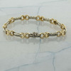 14K White and Yellow Gold 2 ct Diamond Bracelet 8 inches Circa 1970