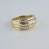 18K Yellow Gold 2 Ct Diamond Band HSI 1 Channel Set Size 7.5 Circa 1980