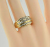 18K Yellow Gold 2 Ct Diamond Band HSI 1 Channel Set Size 7.5 Circa 1980