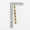14K Yellow Gold 5ct + Blue Sapphire "X O" Bracelet Circa 1990