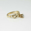 14K Yellow Gold 1/2ct Diamond Solitaire Art Nouveau Ring Size 6.25 Circa 1970