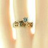 14K Yellow Gold 1/2ct Diamond Solitaire Art Nouveau Ring Size 6.25 Circa 1970