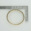 14K Yellow Gold Blue & White Sapphire Hinged Bangle Fine Quality Circa 1980