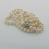 7.8mm Pearl Strand 17 Inches Double Strand 14K White Gold Pearl Set Clasp