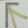 14K Yellow Gold Heart Link Bracelet 7.25 inch long Circa 1980