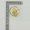 Vintage 18K Yellow Gold Floral Pin Pearl Center Circa 1960