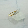 14K Yellow Gold 1 ct tw Diamond 5 Stone Anniversary Band Size 6.75 Circa 1990