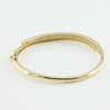 14K Yellow Gold 1 ct tw Diamond Hinged Bangle Bracelet Circa 1970