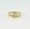 Men's 14K Yellow Gold 1 ct Diamond Band 5 Lightly Graduated Stones Size 11