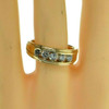 Men's 14K Yellow Gold 1 ct Diamond Band 5 Lightly Graduated Stones Size 11