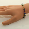 14K Yellow Gold Bead Semi Precious Bracelet 7 inch length