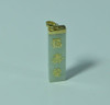 14K Yellow Gold Jadeite Pendant with 3 Gold Face Characters Circa 1990