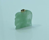 14K Yellow Gold Green Jade Elephant Pendant Circa 1980