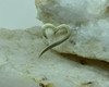 14K Yellow Gold Modernist Heart Pendant with Loops for Chain on Back Circa 1990