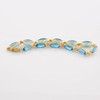 14K Yellow Gold 10 ct Blue Topaz Bracelet Circa 1990