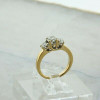 14K Yellow Gold 3 Stone 1 ct tw Diamond Ring Size 5.5