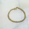 14K Yellow Gold 3 ct Diamond Bracelet 7.5 Inches Circa 1970