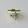 14K Yellow Gold 1ct Diamond Pave Ring Size 7.75 Circa 1970