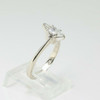 14K White Gold 1/2ct + Diamond Solitaire marquise Ring Size 6.5 Circa 1960