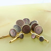 Antique 14K White and Yellow Gold Abalone Cufflink and Stud Set Circa 1930