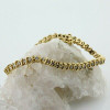 14K Yellow Gold 3 ct tw Diamond Bracelet 7 inches long Circa 1970