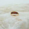 Late Victorian 15K Yellow Gold Pinkish-Purple Tourmaline Ring Size 8.5