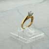 14K Yellow Gold 1/2 ct Diamond Princess Solitaire Ring Size 6 Circa 1990