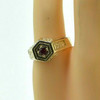 Men's 14K Yellow/Rose Gold Retro 1/3ct Ruby Hexagon Top Ring Size 9