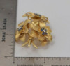 18K Yellow Gold Tiffany & Co. Diamond and Sapphire Floral Brooch, Circa 1960