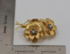 18K Yellow Gold Tiffany & Co. Diamond and Sapphire Floral Brooch, Circa 1960