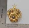 18K Yellow Gold Tiffany & Co. Diamond and Sapphire Floral Brooch, Circa 1960