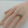 10K Yellow Gold 1 ct TW Emerald and Diamond Accent Ring Size 10.75