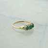 10K Yellow Gold 1 ct TW Emerald and Diamond Accent Ring Size 10.75